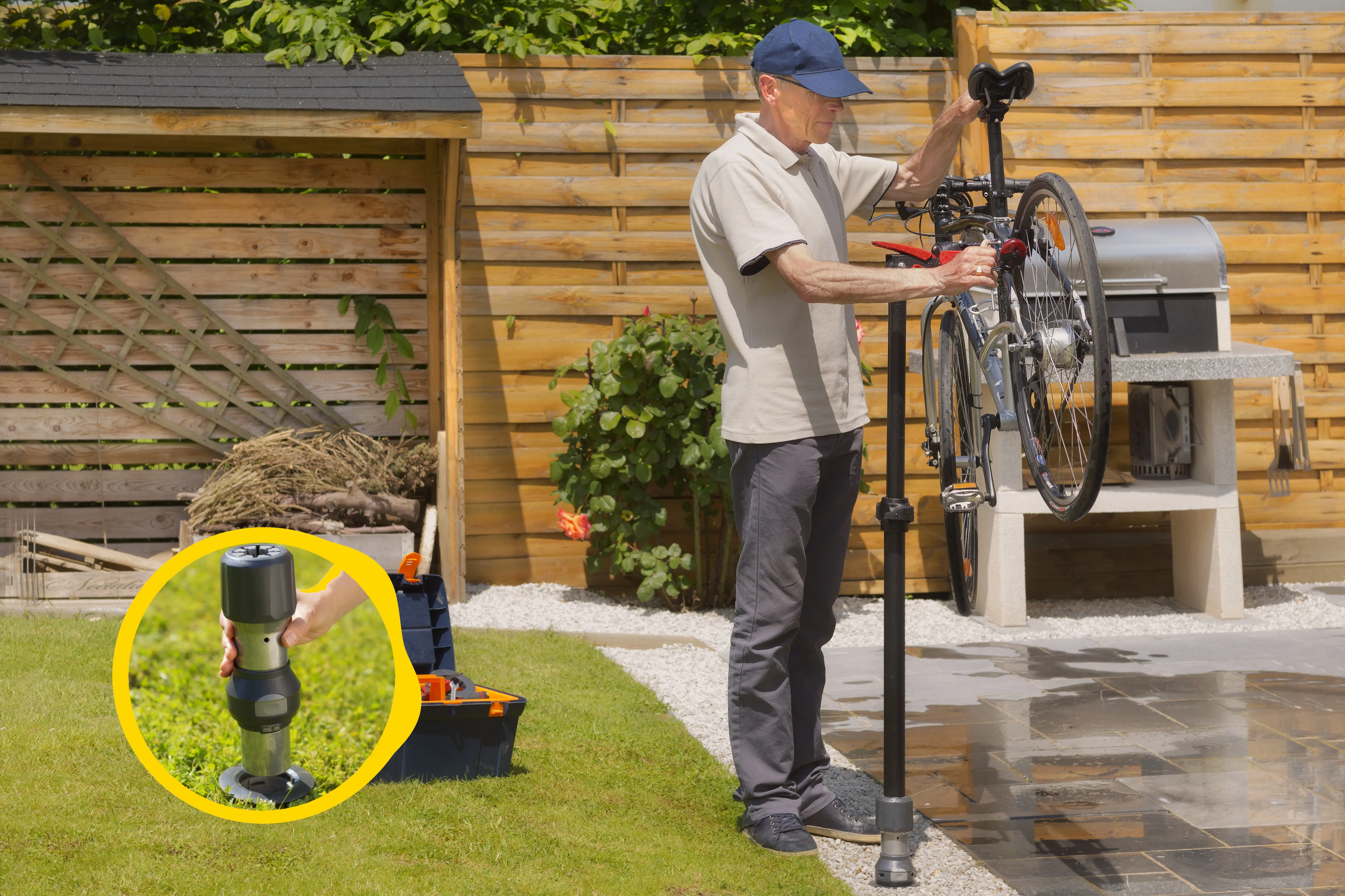 Fahrradhalter für Wartung und Reparatur von Fahrrädern