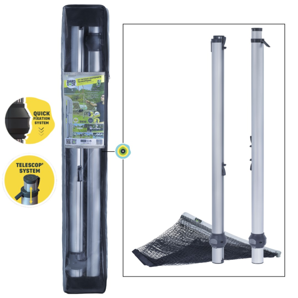 Gard & Rock Multisport Gartenstangen-Kit mit Netz und Transporttasche