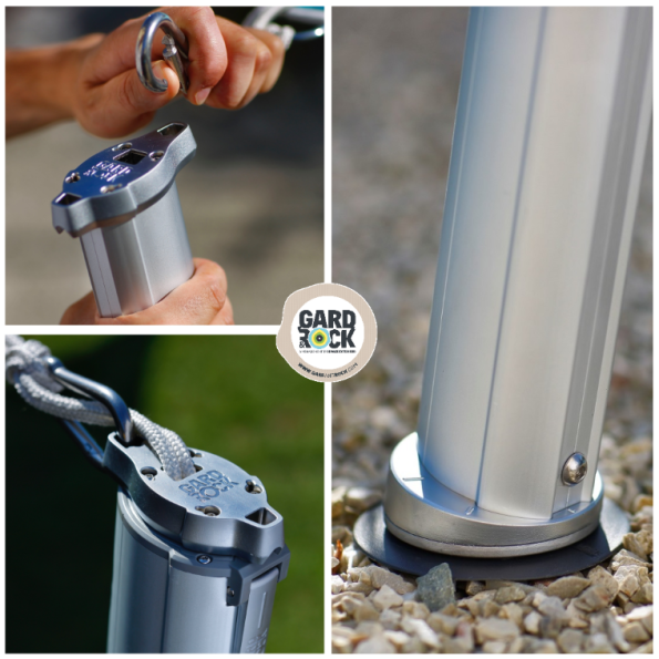 Gard & Rock Design Sonnensegelmast aus eloxiertem Aluminium