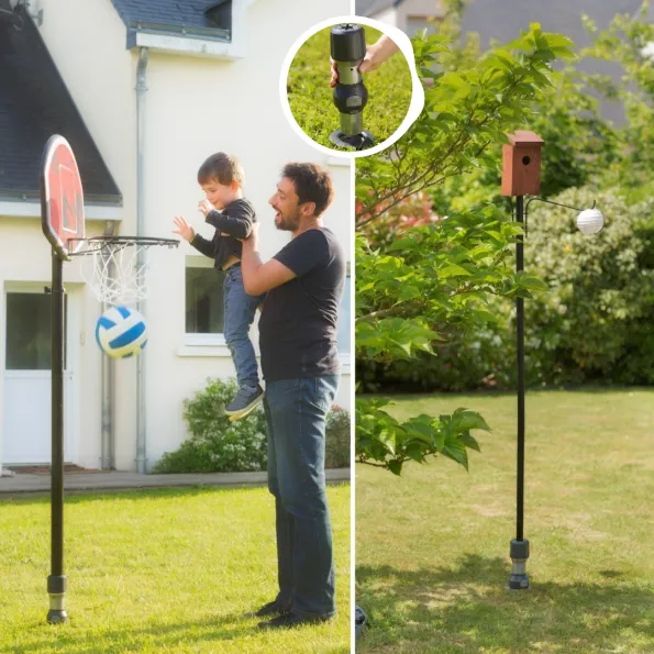 Gard&Rock-Verankerung für Basketballkorb und Vogelhaus, zuverlässige Befestigung auf Rasen
