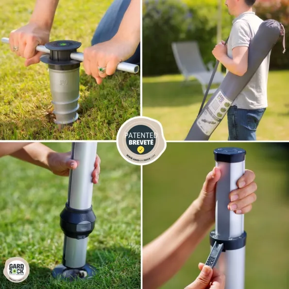 Tennispfosten für den Garten, höhenverstellbar für Kinderspiele oder leichte Wettkämpfe mit Freunden