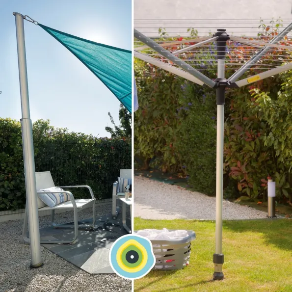 Gard & Rock Sonnensegel und Wäscheleine Anker