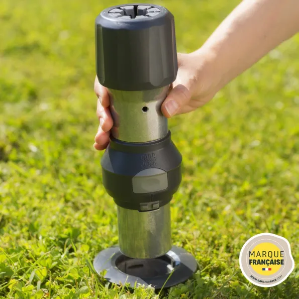 Gerader Gard&Rock?Sockel zum Verankern im Boden, neigbare rechteckige Schirmhalterung, Sonnenschutz