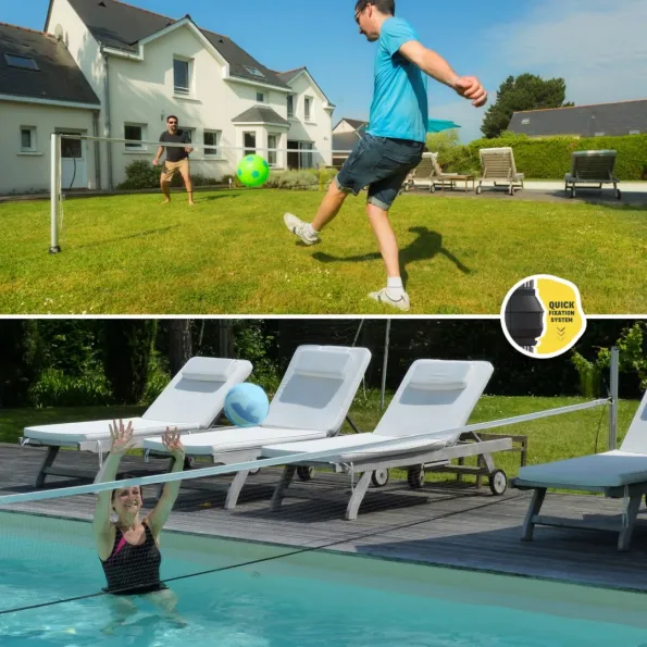 Poteaux Tennis-Ballon jardin, Poteaux Aqua-volley piscine Gard&Rock