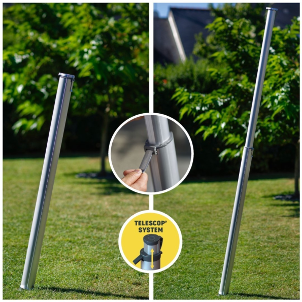 Teleskop- und abnehmbarer Stretchmast aus Gard & Rock