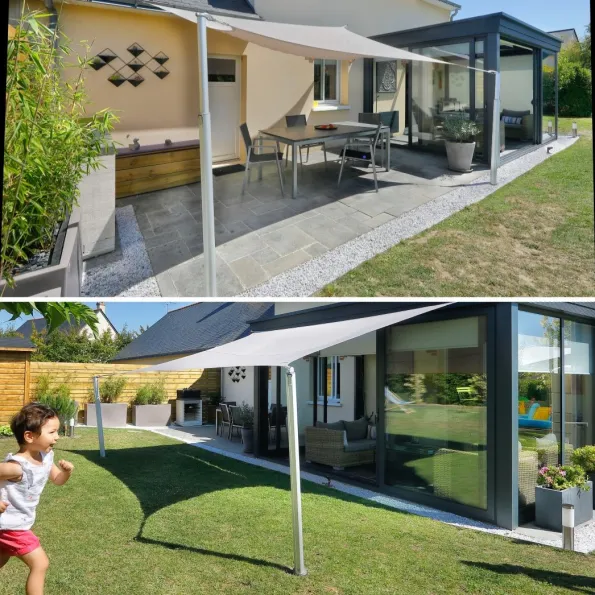 Sonnensegel aus hochdichtem Gewebe für Veranda, UV-Schutz und langanhaltende Beschattung