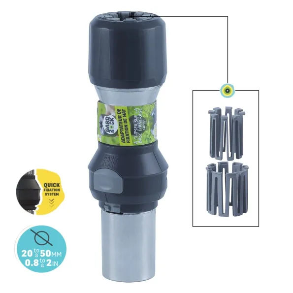 Gard&Rock-Schirmständer aus Aluminium, mit Spannring für Masten Ø20–50?mm am Boden befestigbar