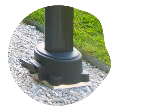 Herausnehmbare Halterung für Ampelschirme Gard & Rock